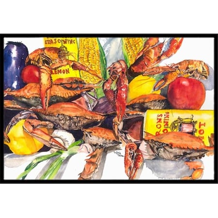 Carolines Treasures Carolines Treasures 1016MAT Veron s and Crabs Indoor Or Outdoor Mat - 18 x 27 in. 1016MAT